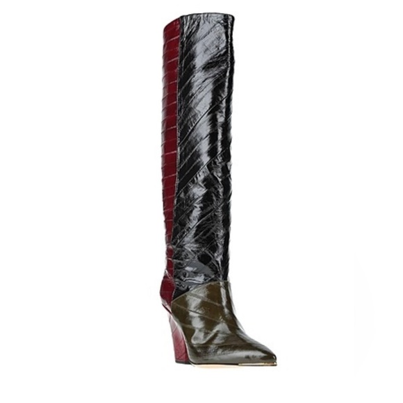 Tory Burch Shoes - Tory Burch Tall Knee Boots in Black, Military green size 5 1/2 Brand New